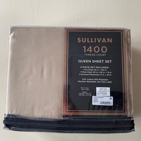 Sullivan 1400 thread count Queen sheet set NEW - Picture 4 of 4